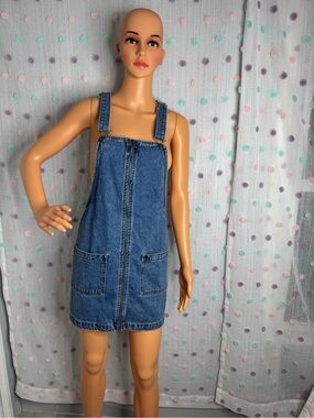 wild fable Blue Denim Pinafore Dress